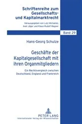 Book cover of Geschaefte der Kapitalgesellschaft mit ihren Organmitgliedern by Lutz Michalski