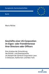 Book cover of Geschaefte einer US-Corporation im Eigen- oder Fremdinteresse ihrer Directors oder Officers by Mario Pälicke
