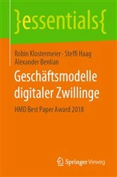 Book cover of Geschäftsmodelle digitaler Zwillinge by Robin Klostermeier
