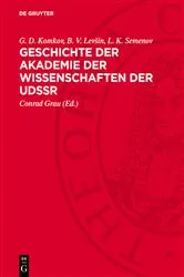 Book cover of Geschichte der Akademie der Wissenschaften der UdSSR by G. D. Komkov