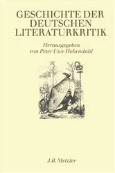 Book cover of Geschichte der deutschen Literaturkritik (1730-1980) by Peter U. Hohendahl