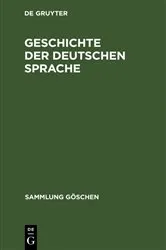 Book cover of Geschichte der deutschen Sprache (9th ed.) by Unknown