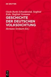 Book cover of Geschichte der deutschen Volksdichtung by Hermann Strobach