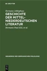 Book cover of Geschichte der mittelniederdeutschen Literatur (3rd ed.) by Hermann Jellinghaus