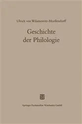 Book cover of Geschichte der Philologie (3rd ed.) by Ulrich von Wilamowitz-Moellendorff