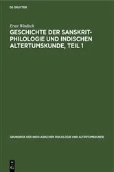 Book cover of Geschichte der Sanskrit-Philologie und indischen Altertumskunde, Teil 1 by Ernst Windisch