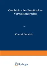 Book cover of Geschichte des Preußischen Verwaltungsrechts by Conrad Bornhak