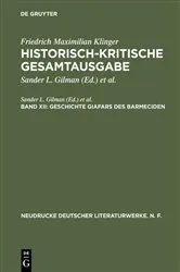 Book cover of Geschichte Giafars des Barmeciden by Sander L. Gilman