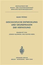 Book cover of Geschichtliche Entwicklung und Grundfragen der Verfassung by H. Peters