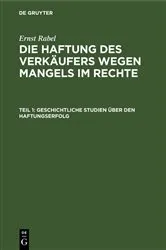 Book cover of Geschichtliche Studien über den Haftungserfolg by Ernst Rabel