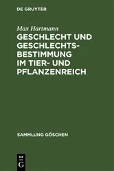 Book cover of Geschlecht und Geschlechtsbestimmung im Tier- und Pflanzenreich (2nd ed.) by Max Hartmann