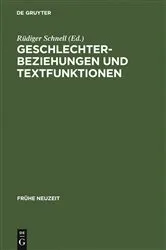 Book cover of Geschlechterbeziehungen und Textfunktionen by Rüdiger Schnell