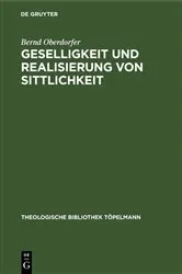 Book cover of Geselligkeit und Realisierung von Sittlichkeit by Bernd Oberdorfer
