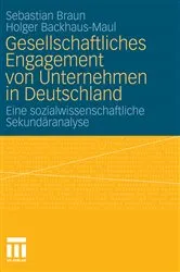 Book cover of Gesellschaftliches Engagement von Unternehmen in Deutschland by Sebastian Braun