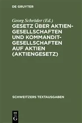 Book cover of Gesetz über Aktiengesellschaften und Kommanditgesellschaften auf Aktien (Aktiengesetz) by Unknown