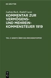 Book cover of Gesetz über das Reichsnotopfer by Ludwig Buck