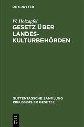 Book cover of Gesetz über Landeskulturbehörden by Unknown