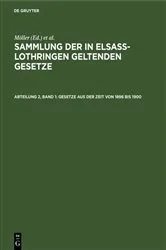 Book cover of Gesetze aus der Zeit von 1896 bis 1900 by Möller