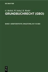 Book cover of Gesetzestexte. Einleitung, §§ 1–12 GBO (6th ed.) by G. Meikel