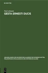 Book cover of Gesta Ernesti ducis by Paul Lehmann