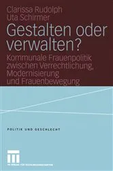 Book cover of Gestalten oder verwalten? by Clarissa Rudolph