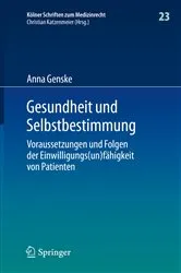 Book cover of Gesundheit und Selbstbestimmung by Anna Genske