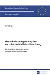 Book cover of Gesundheitsbezogene Angaben nach der Health-Claims-Verordnung by Unknown