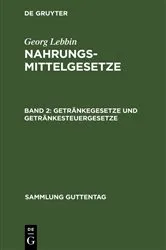 Book cover of Getränkegesetze und Getränkesteuergesetze by Georg Lebbin