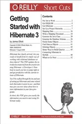 Book cover of Getting Started with Hibernate 3 by James Elliott