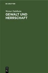 Book cover of Gewalt und Herrschaft by Werner Dahlheim