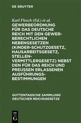 Book cover of Gewerbeordnung für das Deutsche Reich (19th ed.) by Karl Flesch