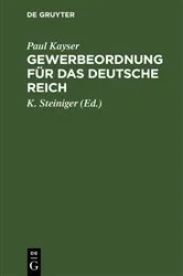 Book cover of Gewerbeordnung für das Deutsche Reich (3rd ed.) by Unknown