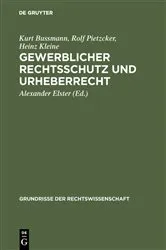 Book cover of Gewerblicher Rechtsschutz und Urheberrecht (3rd ed.) by Unknown