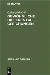 Book cover of Gewöhnliche Differentialgleichungen (7th ed.) by Guido Hoheisel