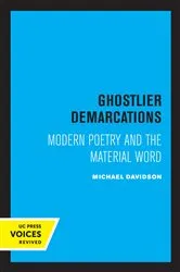 Book cover of Ghostlier Demarcations by Michael Davidson