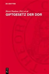 Book cover of Giftgesetz der DDR by Horst Paulenz