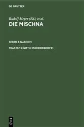 Book cover of Gittin (Scheidebriefe) by Dietrich Correns