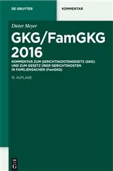 Book cover of GKG/FamGKG 2016 (15th ed.) by Dieter Meyer