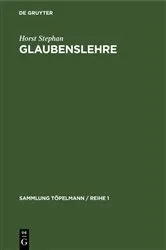 Book cover of Glaubenslehre (2nd ed.) by Horst Stephan
