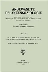 Book cover of Gleichbedeutende Wissenschaftliche Namen (Synonyme) Der Pflanzen Österreichs by Erwin Janchen