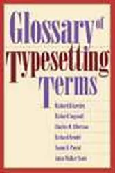 Book cover of Glossary of Typesetting Terms by Richard Eckersley