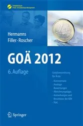 Book cover of GOÄ 2012 (6th ed.) by Peter M Hermanns