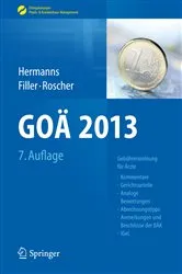 Book cover of GOÄ 2013 (7th ed.) by Peter M Hermanns