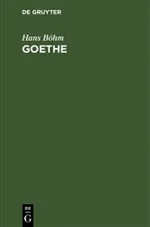 Book cover of Goethe (3rd ed.) by Hans Böhm