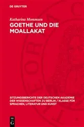 Book cover of Goethe und die Moallakat (2nd ed.) by Katharina Mommsen