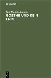 Book cover of Goethe und kein Ende by Emil Du Bois-Reymond