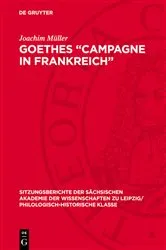 Book cover of Goethes „Campagne in Frankreich“ by Joachim Müller