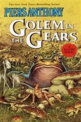 Book cover of Golem in the Gears by Piers Anthony