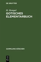 Book cover of Gotisches Elementarbuch (2nd ed.) by H. Hempel