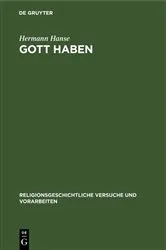 Book cover of Gott Haben by Hermann Hanse